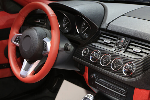 sports car interior