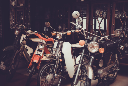 vintage motorcycle transport
