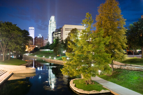 Aerial Omaha Nebraska From Above