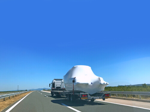 Boat being shipped