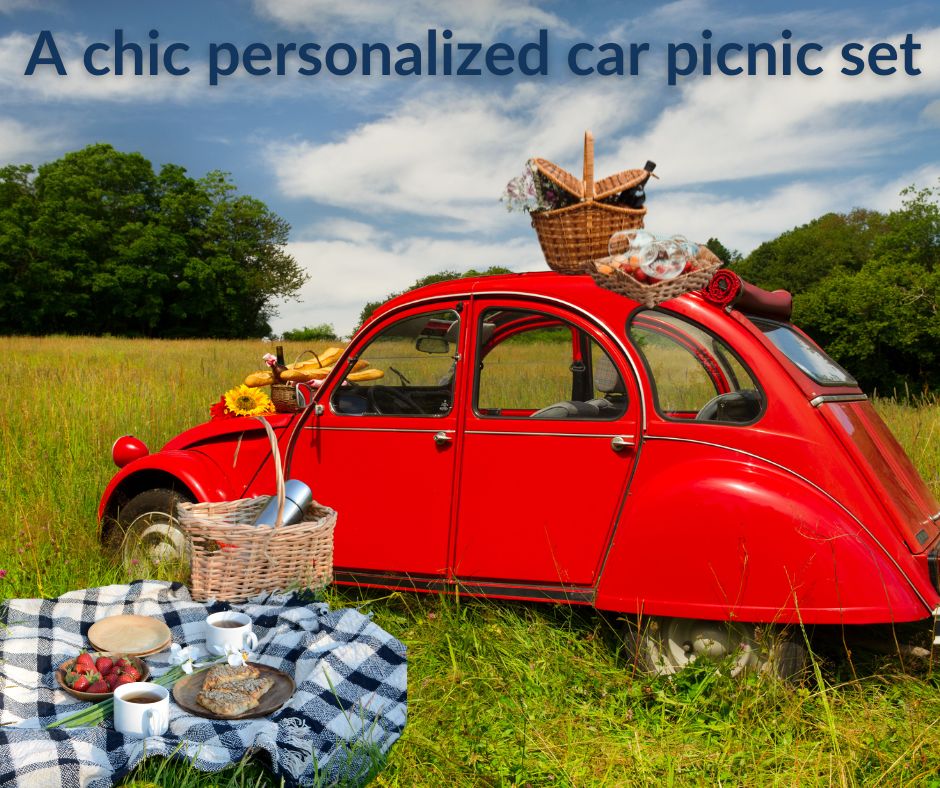 a chic personalized picnic set