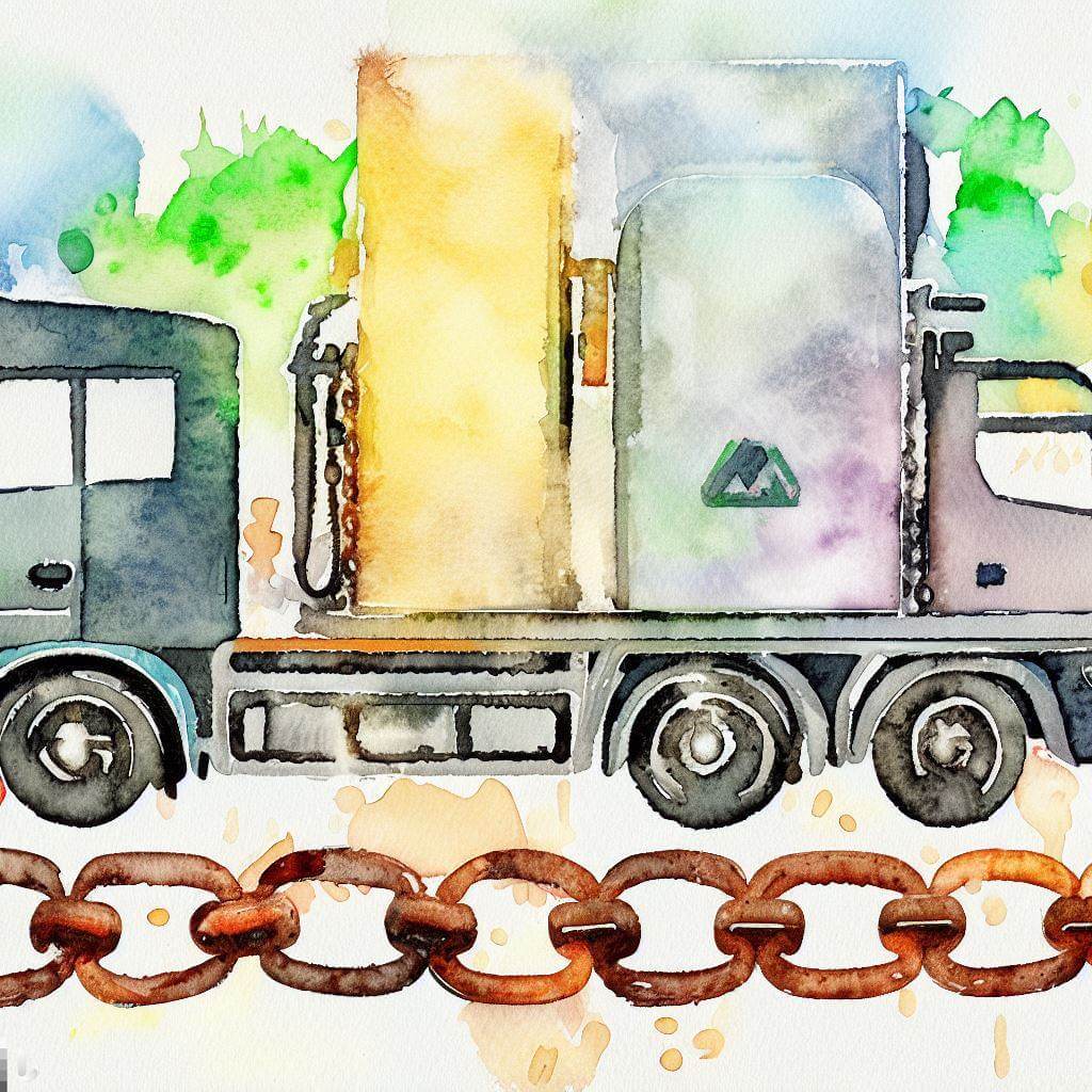 Pointillism painting depicting strategies to mitigate gas prices impact on auto shipping