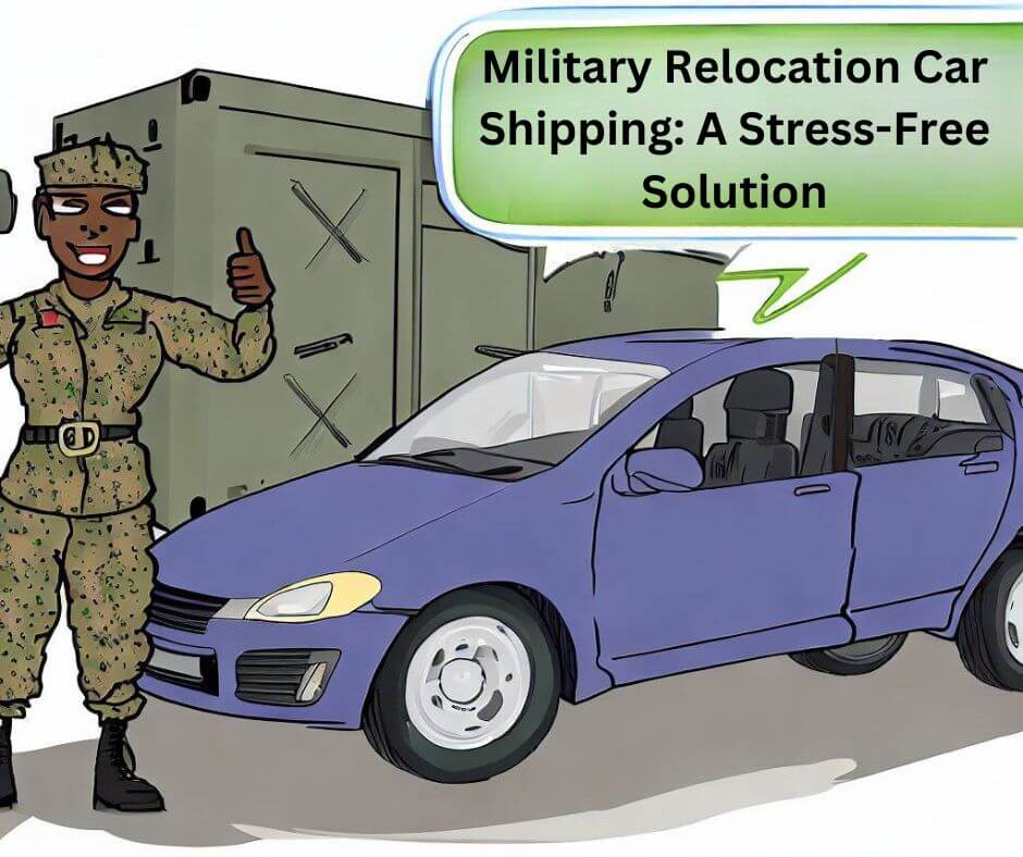Soldier with a thumbs up next to their shipped car
