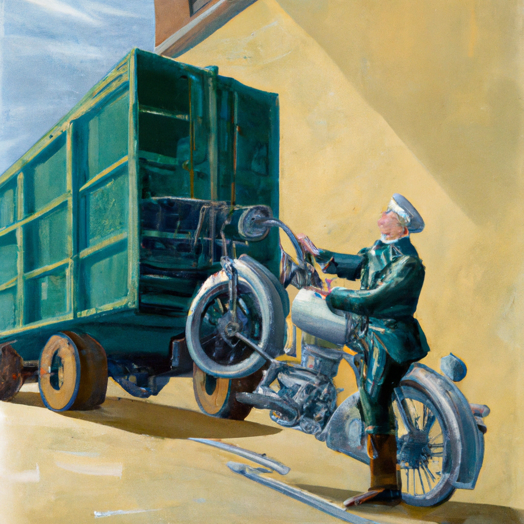 A motorcycle shipping container.