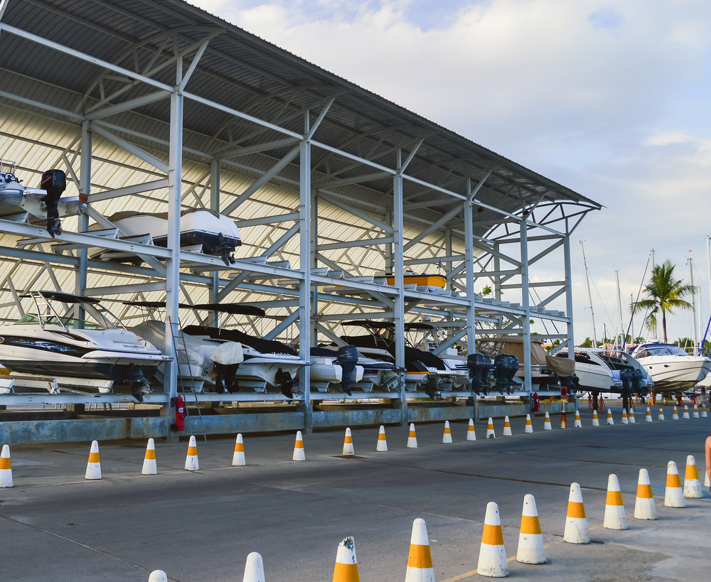 Professional boat wrapping, storage