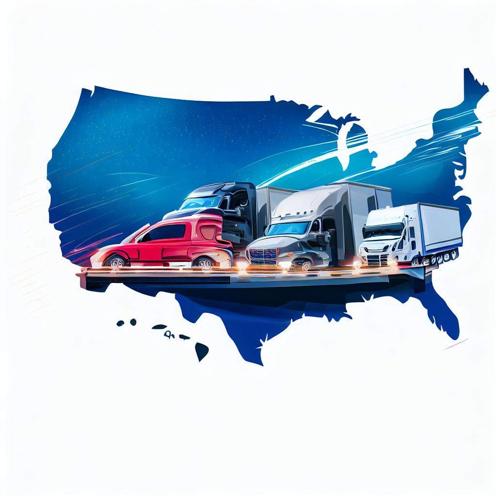 Map illustrating the wide service area coverage offered by expedited car shipping companies."