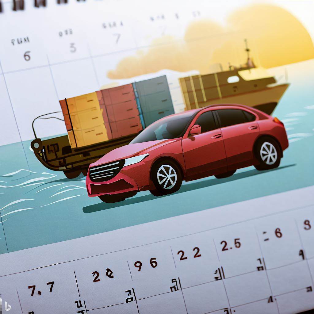 Calendar illustrating seasonal trends in auto shipping