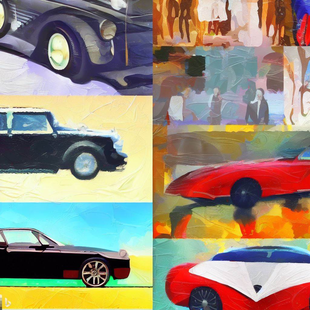 A collage or a series of images showcasing different demographics of people (varying ages, gender, etc.) alongside various types of vehicles (luxury cars, vintage cars, etc.).