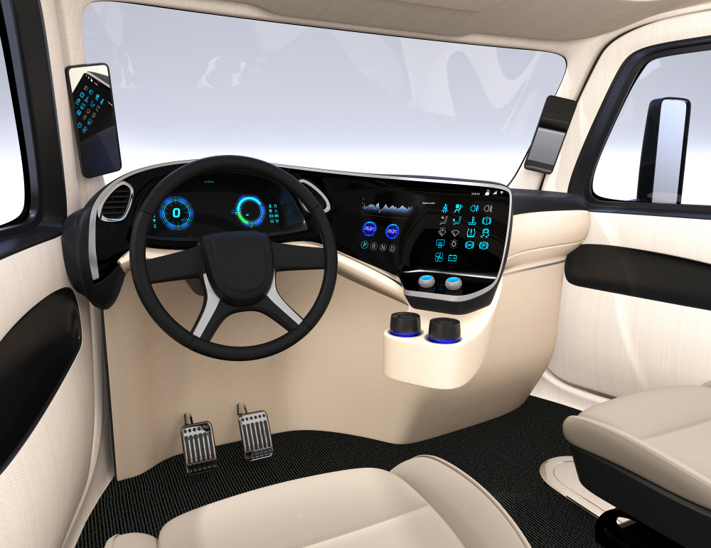 Self-driving truck interior