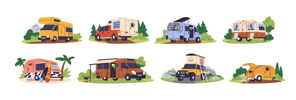 Different types of recreational vehicles