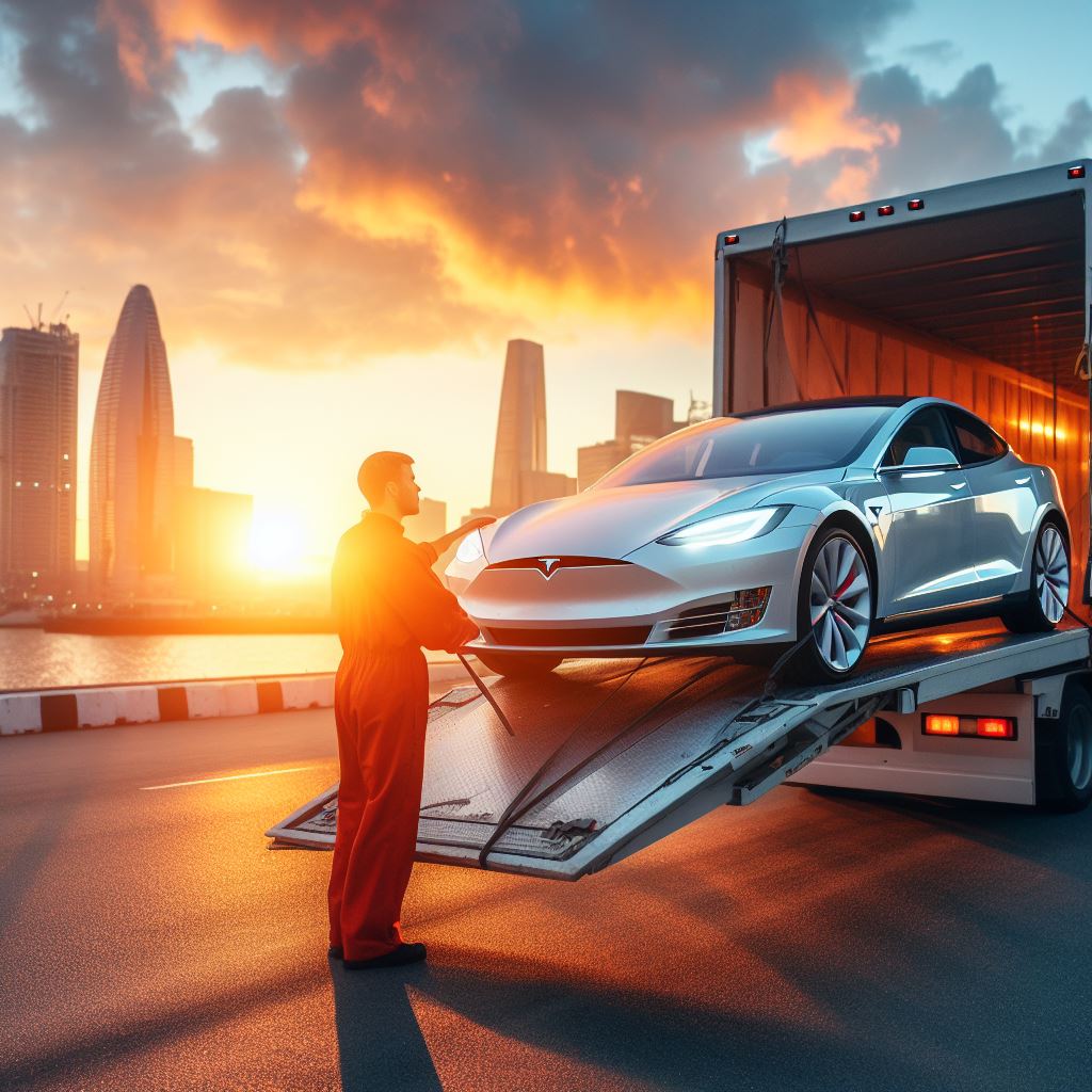 Satisfied customer reviewing reliable car shipping companies