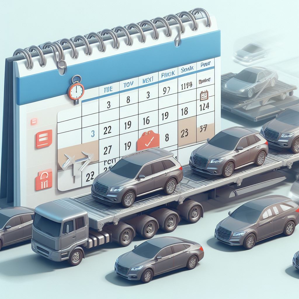 Calendar marking key dates for Snowbirds Vehicle Shipping Deadlines
