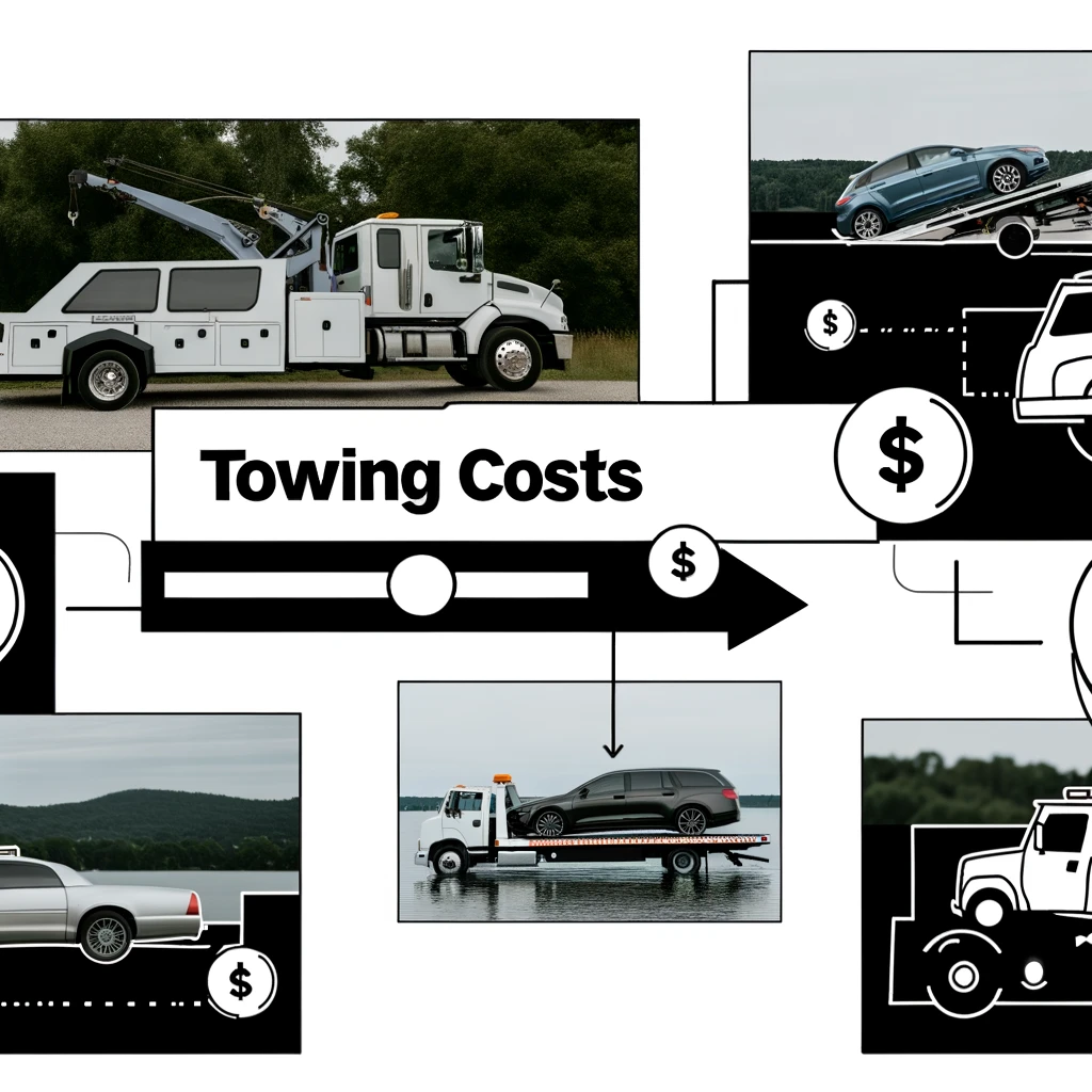 Towing costs of a car towing company
