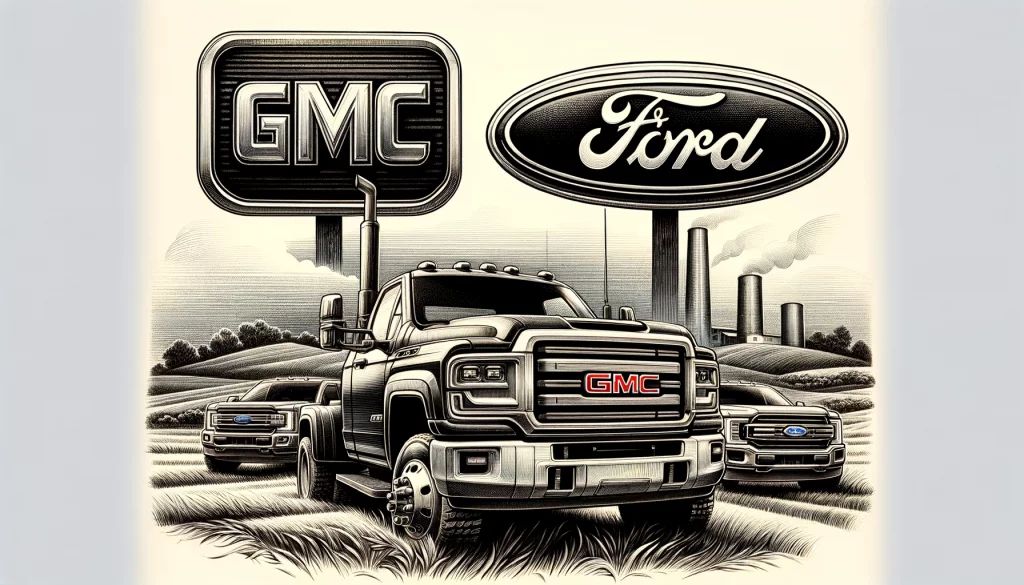 GMC, Ford, and Chevrolet